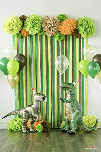 Lime Latex Balloons, 100pcs 12-Inch,Light Green Balloons as Birthday Balloons Baby Shower Jungle Dinosaur Theme Party Decorations, Gender Reveal(with Green Ribbon)