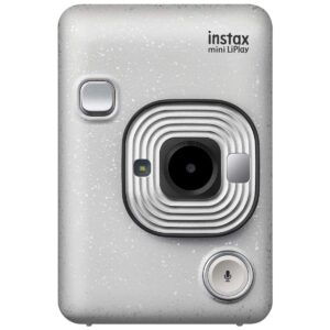 fujifilm instax mini liplay hybrid instant camera - stone white
