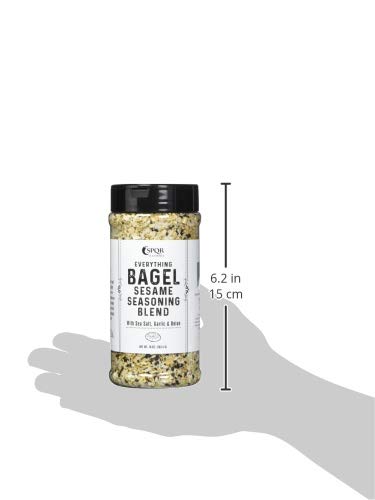 Everything Bagel Seasoning Blend Original XL 10 Ounce Jar. Delicious Blend of Sea Salt and Spices Dried Minced Garlic & Onion Flakes. Bagel Allspice, Sesame Seasoning Spice Shakerac