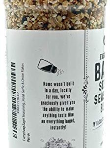 Everything Bagel Seasoning Blend Original XL 10 Ounce Jar. Delicious Blend of Sea Salt and Spices Dried Minced Garlic & Onion Flakes. Bagel Allspice, Sesame Seasoning Spice Shakerac