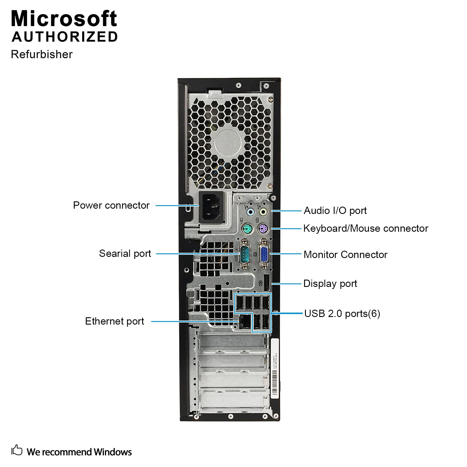 HP Elite PC Desktop Computer Package - Intel Quad Core i5 3.1GHz, 8GB RAM, 500GB, 19inch LCD Monitor, Keyboard, Mouse, DVD, WiFi Adapter, Windows 10 Professional (Renewed)