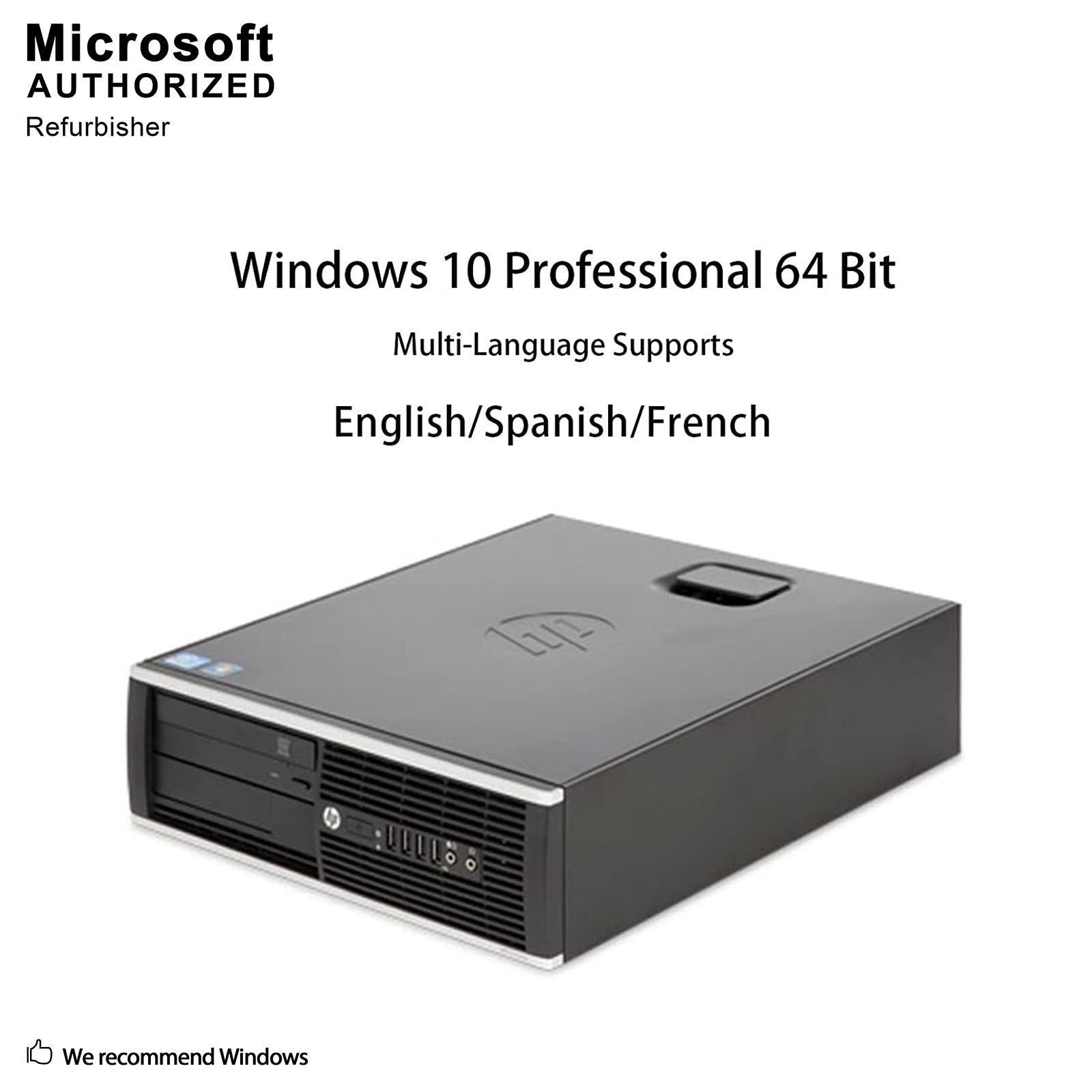 HP Elite PC Desktop Computer Package - Intel Quad Core i5 3.1GHz, 8GB RAM, 500GB, 19inch LCD Monitor, Keyboard, Mouse, DVD, WiFi Adapter, Windows 10 Professional (Renewed)