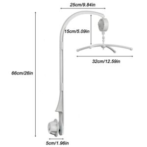 AFUNTA 26 Inch Baby Crib Mobile Bed Bell Holder Music Box Holder Toy Decoration Hanging Arm Bracket Baby Bed Stent Set Nut Screw