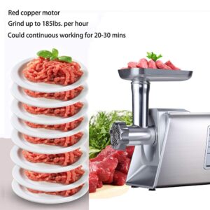 Sunmile SM-G73 Heavy Duty Electric Meat Grinder and Sausage Stuffer Maker 1000W Max with Stainless Steel Cutting Blade and 3 Cutting Plates and 1 Big Sausage Stuff, ETL Certificated