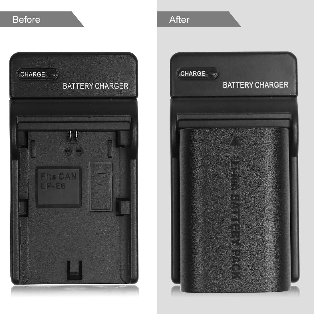 LP-E6 Battery Charger for Canon EOS 5D Mark II, EOS 5D Mark III, EOS 60D, EOS 60Da, EOS 6D, EOS 70D, EOS 7D, EOS 7D Mark II, Replacement for Canon LC-E6 LC-E6E Charger