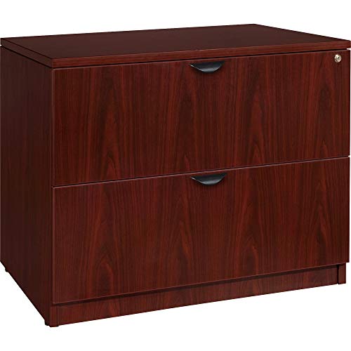 Lorell PL2236MY Lateral File, 2 Drawers, 36-Inch Wx22-Inch Dx29-Inch H, Mahogany