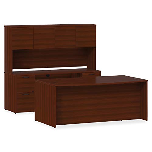 Lorell PL2236MY Lateral File, 2 Drawers, 36-Inch Wx22-Inch Dx29-Inch H, Mahogany