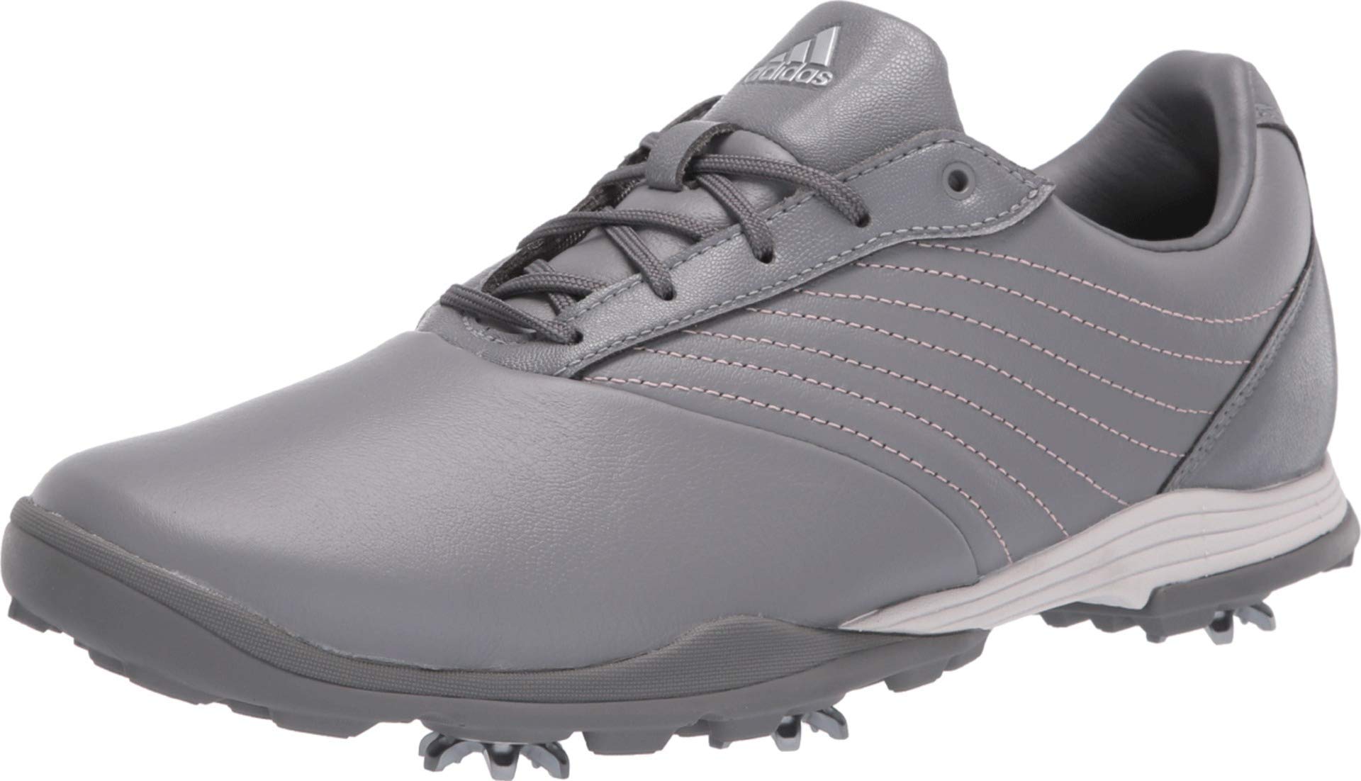 adidas Women's W Adipure DC2 Golf Shoe, Grey Three/Glory Pink/Grey Four, 6.5 Medium US