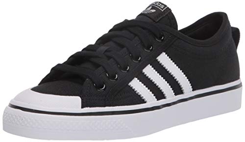 adidas Originals Men's Nizza Sneaker, Core Black/Cloud White/Cloud White, 12 M US