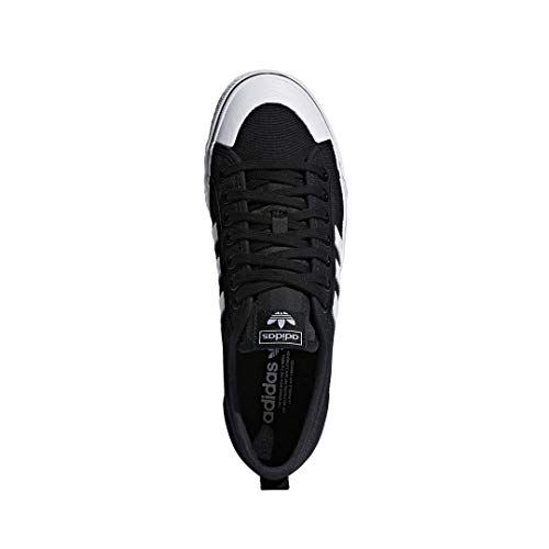 adidas Originals Men's Nizza Sneaker, Core Black/Cloud White/Cloud White, 12 M US