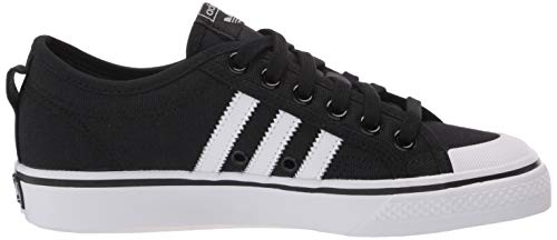 adidas Originals Men's Nizza Sneaker, Core Black/Cloud White/Cloud White, 12 M US