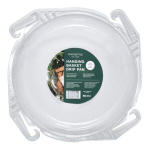 Curtis Wagner Plastics Hanging Wire Coco Basket Drip Pan (5-Pack) - 12-14 Inch - Fast & Easy Snaps, Used Indoors, Outdoors & Garden Potting