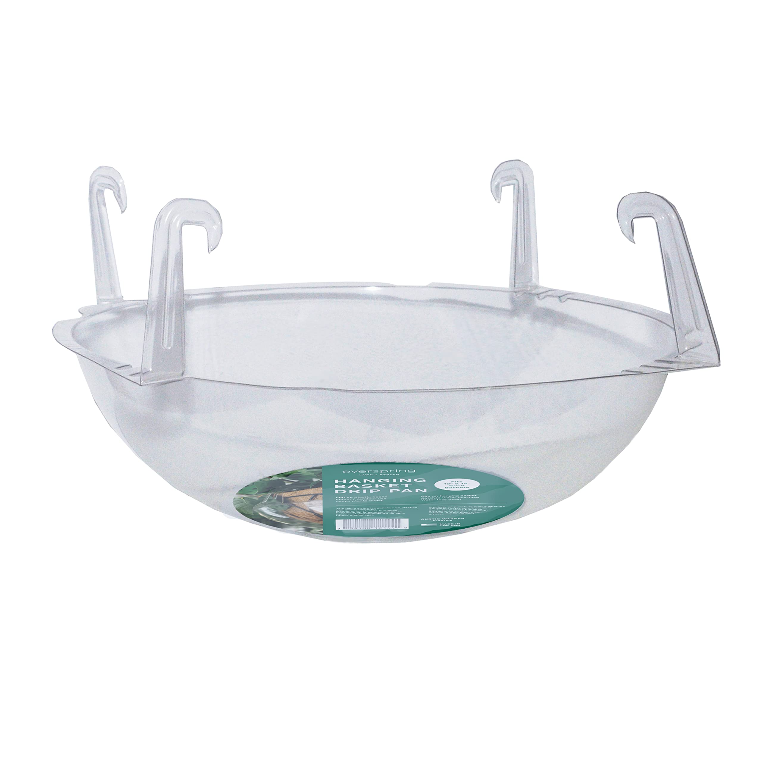 Curtis Wagner Plastics Hanging Wire Coco Basket Drip Pan (5-Pack) - 12-14 Inch - Fast & Easy Snaps, Used Indoors, Outdoors & Garden Potting
