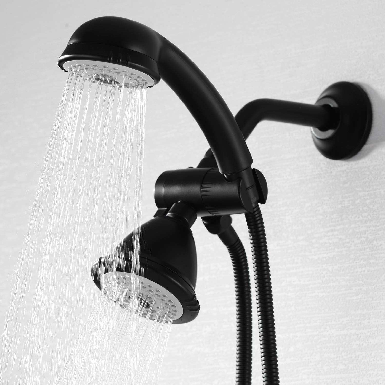BESTILL Wall Mounted 6 Inch Extension Shower Head Arm, Shower Arm and Flange Included, Matte Black