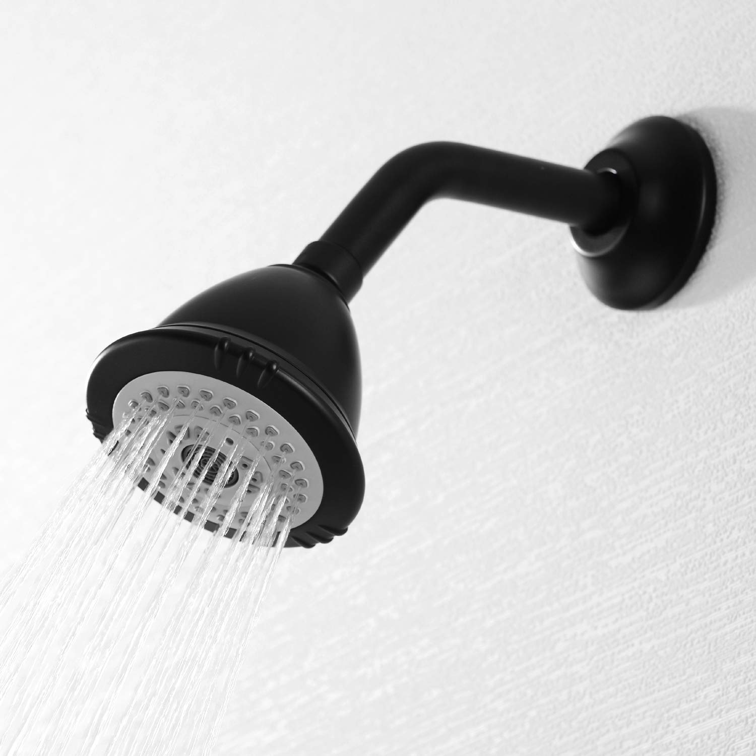 BESTILL Wall Mounted 6 Inch Extension Shower Head Arm, Shower Arm and Flange Included, Matte Black