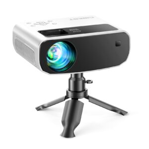 mini projector, upgraded cibest native 1080p portable projector 10000l, outdoor projector for home theater movie projector, projector 4k compatible with hdmi, vga, usb