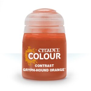 games workshop citadel pot de peinture - contrast gryph-hound orange (18ml)