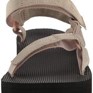 Teva Women's Midform Universal Sandal, Metallic Champagne, 6