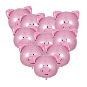 soochat pig balloon pink pig head balloons aluminium film balloon for birthday wedding party decorations 10 pcs