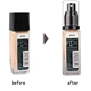 LUFOX 2Pcs Foundation Pump for Maybelline Fit Me Liquid Foundation (Gold+Black)