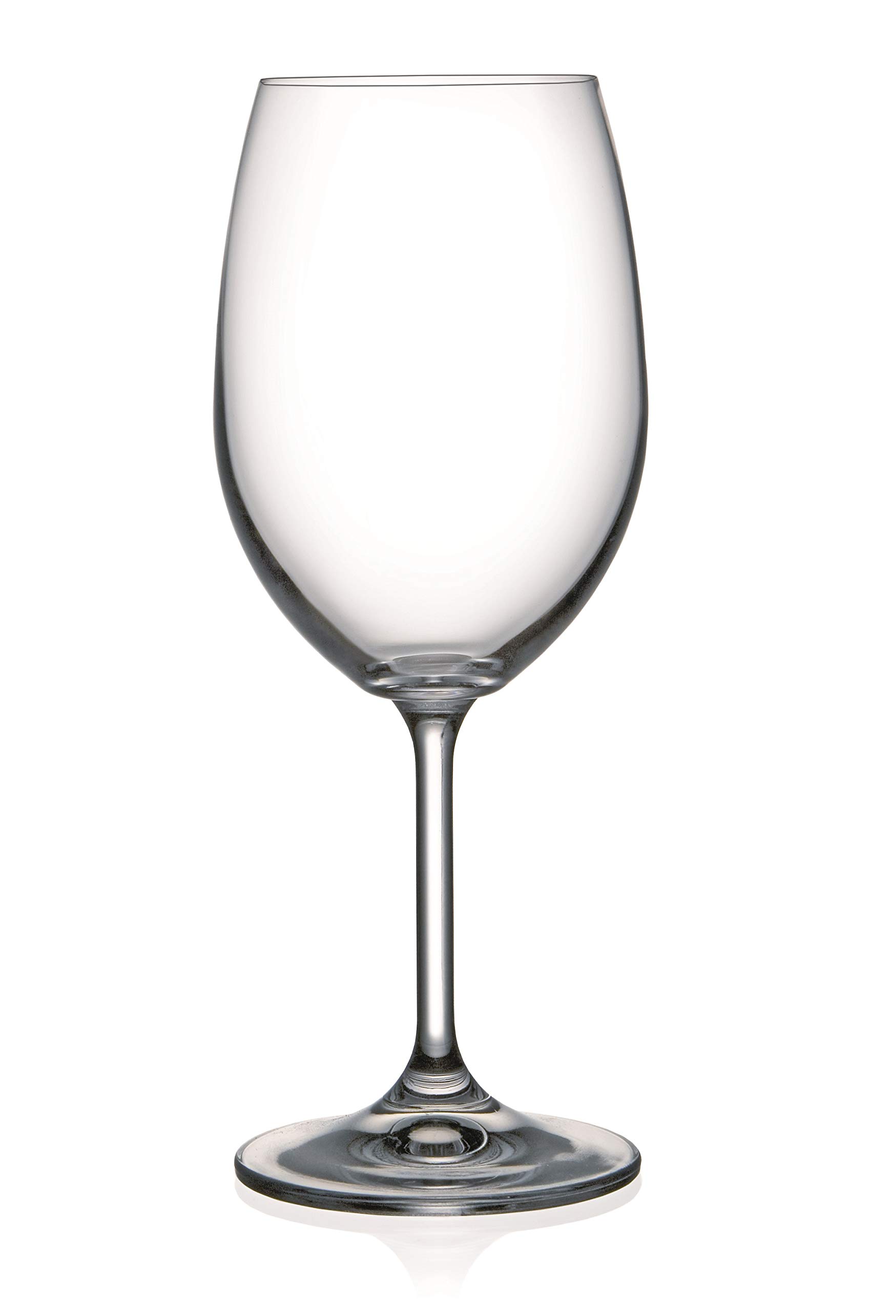 Wine Glass, Water, Goblet Glasses, Clear, Crystal, Set of 6, Stemmed Glass, by Barski, Made in Europe, 24 oz.