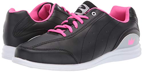 Brunswick Ladies Mystic Bowling Shoes- Black/Pink 6 1/2, 6.5