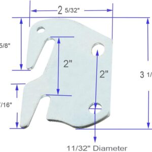 Universal Wood Bed Rail Hook Plates for Beds Frame Bracket Headboard and Footboard,Replacement Wooden Bed Parts Bed Rail Fitting Bracket Set of 4