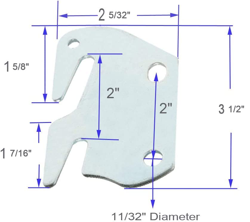 Universal Wood Bed Rail Hook Plates for Beds Frame Bracket Headboard and Footboard,Replacement Wooden Bed Parts Bed Rail Fitting Bracket Set of 4