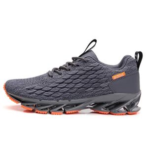 skdoiul grey sneakers for men mesh breathable comfort fashion sport athletic running walking shoes man runner jogging shoes casual tennis trainers size 12