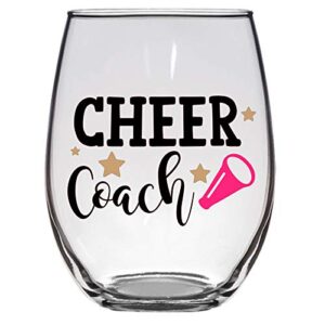 cheer coach wine glass 21 oz, cheerleading, coach