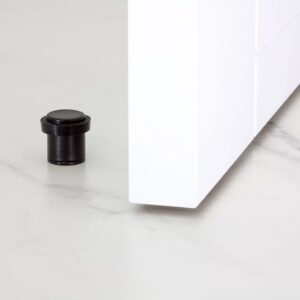 Door Stop I-181 Series (Black Lacquered Stainless Steel - Black Rubber, 0,79x0,99)