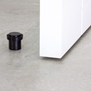 Door Stop I-181 Series (Black Lacquered Stainless Steel - Black Rubber, 0,79x0,99)