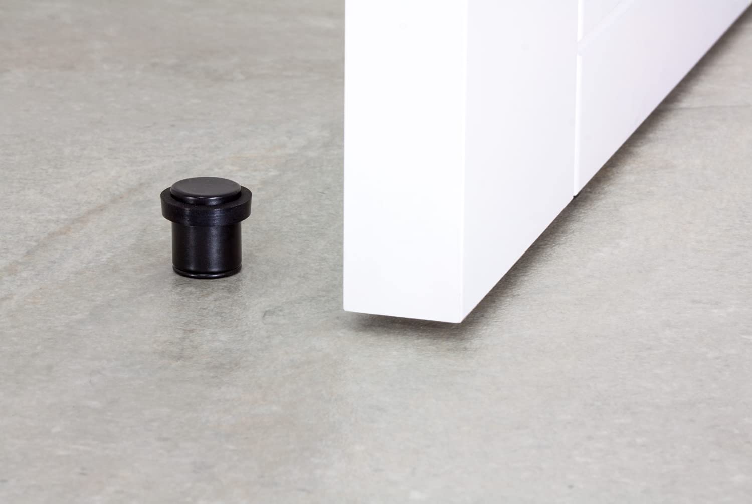 Door Stop I-181 Series (Black Lacquered Stainless Steel - Black Rubber, 0,79x0,99)