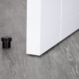 Door Stop I-181 Series (Black Lacquered Stainless Steel - Black Rubber, 0,79x0,99)