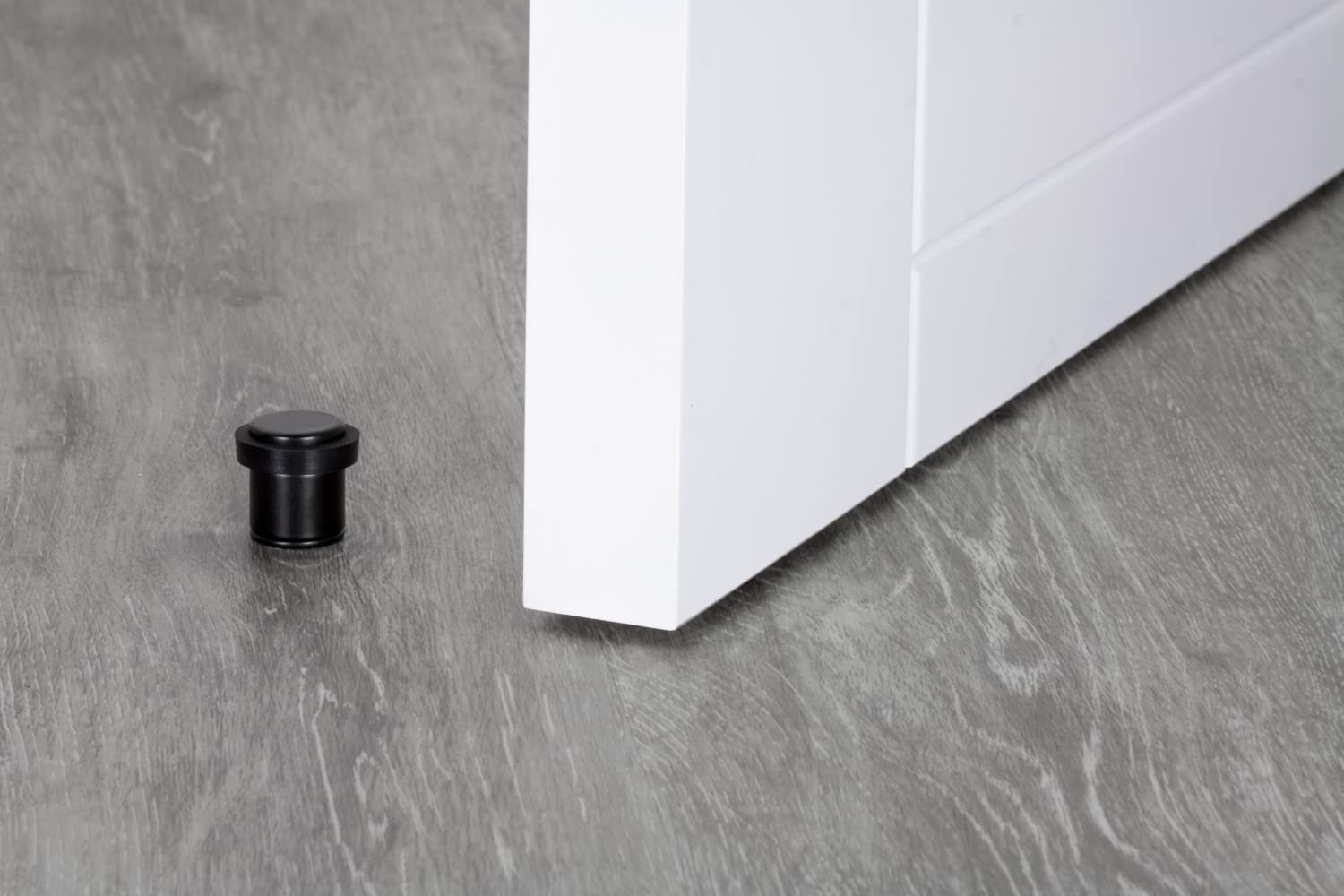 Door Stop I-181 Series (Black Lacquered Stainless Steel - Black Rubber, 0,79x0,99)