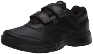 reebok womens work cushion 4.0 walking shoe, black/cold grey/black, 11 us