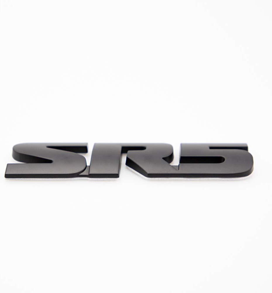 2Pcs SR5 Emblem Trunk Back Decal Sticker Badge for Tacoma Tundra (Matte Black)