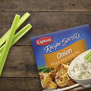 Lipton Recipe Secrets Soup and Dip Mix For a Delicious Meal Onion Great With Your Favorite Recipes, Dip or Soup Mix 2 oz (Pack of 6)