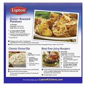 Lipton Recipe Secrets Soup and Dip Mix For a Delicious Meal Onion Great With Your Favorite Recipes, Dip or Soup Mix 2 oz (Pack of 6)