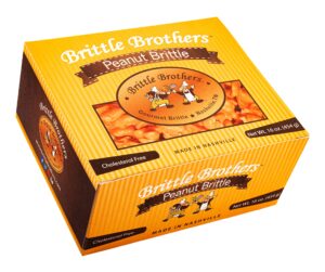brittle brothers peanut brittle - 16 oz. box : voted #1-4x’s more nuts - gift set cashew pecan bacon corporate christmas mother father chocolate