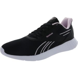 reebok women's lite 2.0 running shoe, black/white/pixel pink, 7.5 m us