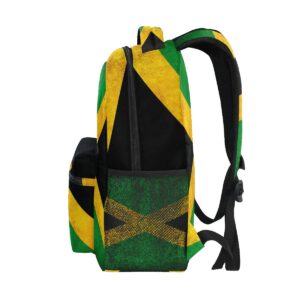 ZZKKO Jamaica Flag Computer Backpacks Book Bag Travel Hiking Camping Daypack