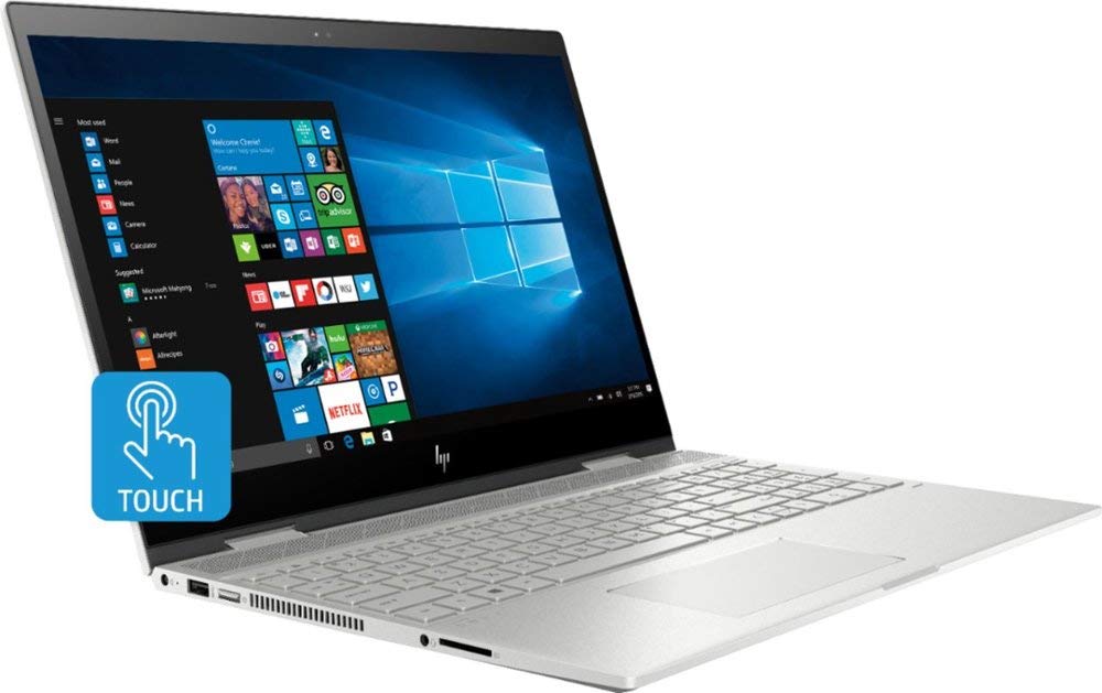 HP Envy X360 2-in-1 2019 Premium 15.6 FHD Touchscreen Laptop Computer, 4-Core Intel Core i7-8550U 1.8GHz, 32GB RAM, 1TB SSD, Backlit Keyboard, Wi-Fi, Bluetooth, Webcam, HDMI, USB-C, Windows 10