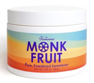 namanna pure monk fruit sweetener - zero calorie, zero carb, paleo and keto diet friendly, no erythritol, sugar substitute, natural sweetener, vegan(444 servings) - 1 pack