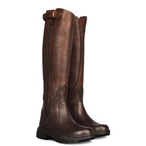 Ovation Women's Comfortable Stylish Equestrian Horse Riding Tall Full-Grain Leather Moorland II Highrider Boot, Brown, 10