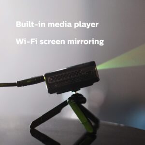 Philips PicoPix Micro Projector, LED DLP, 1h30 Battery Life, Wi-Fi Screen Mirroring