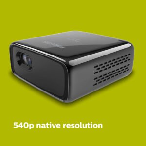 Philips PicoPix Micro Projector, LED DLP, 1h30 Battery Life, Wi-Fi Screen Mirroring