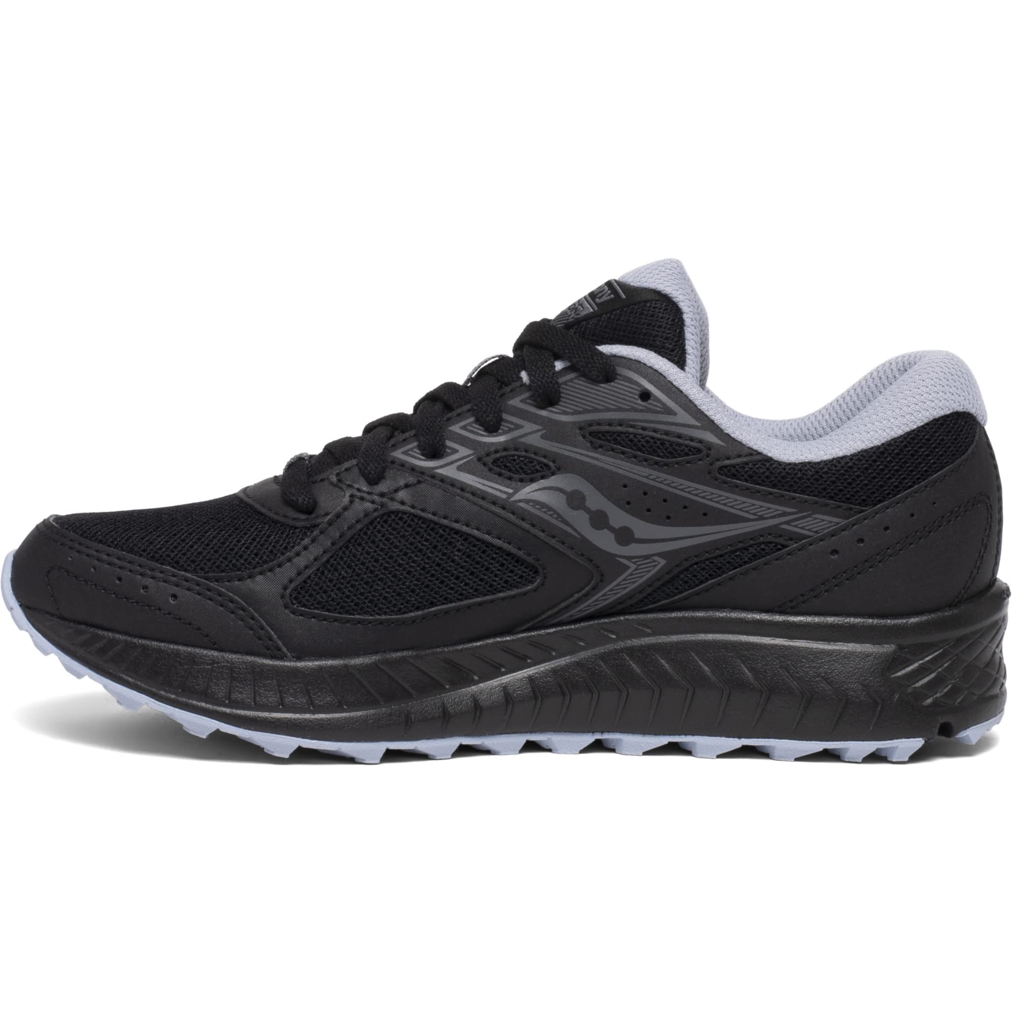 Saucony Women's Cohesion TR13 Running Shoe, Black/Grey/Blue, 7.5