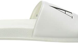 A|X Armani Exchange Men's Icon Project Logo Slip-on Slide Sandal Flip-Flop, Op.white, 7