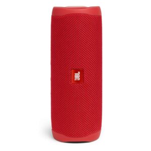 JBL Flip 5 Waterproof Portable Wireless Bluetooth Speaker Bundle with divvi! Protective Hardshell Case - Red